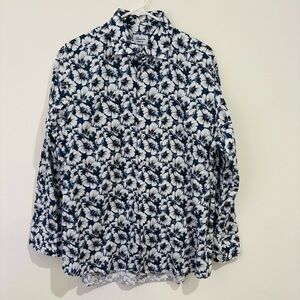 Stenstroms Bloue Floral Dress Shirt 17.5/44